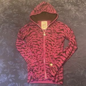 Fox Racing hoodie knit purple black logo